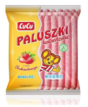 CuCu Paluszki o smaku truskawkowym 80g
