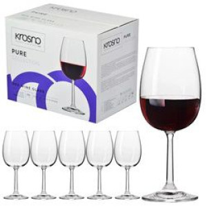 Kieliszek do wina czerwonego 350 ml komplet 6 sztuk Pure Krosno szklane