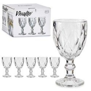 Kieliszki do wina wody 245 ml 6 sztuk Diamente