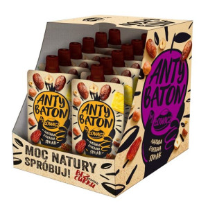 Mus AntyBaton Daktyle Orzechy laskowe & Ananas Łowicz 120g x 12 sztuk
