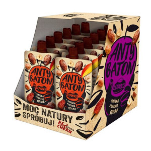 Mus AntyBaton Daktyle Orzechy laskowe & Mango Łowicz 120 g x 12 sztuk