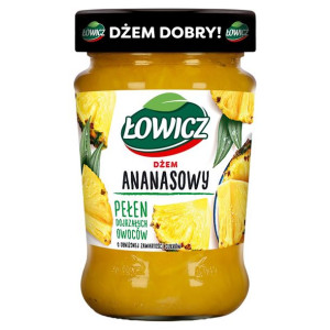 Łowicz Dżem ananasowy o obniżonej zawartości cukrów 280 g