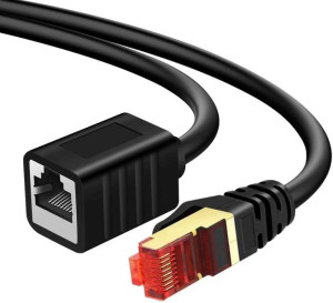Kabel LAN przedłużacz CAT7 S/FTP czarny 3m