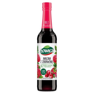 Łowicz Suplement diety w syropie o smaku malinowym z żurawiną 400 ml