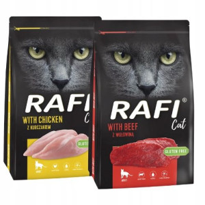 Rafi Cat 2x7kg z wołowiną, z kurczakiem Dolina