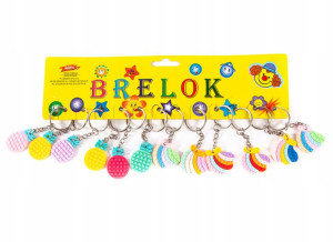 Brelok Do Kluczy Kolorowa Zawieszka 12szt