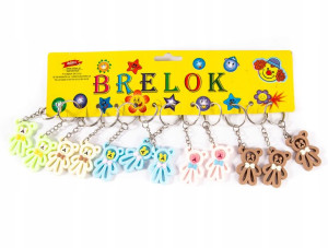 Miś Misiek Zawieszka Brelok Do Kluczy Zestaw 12szt