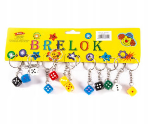 Brelok Do Kluczy Kostka Do Gry Zestaw 12szt