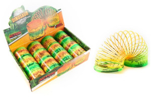Sprężyna Magiczna Sprężynka Dinozaur 7cm Zestaw 12szt