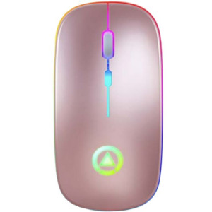 Cicha Mysz Bezprzewodowa Do Laptopa Podświetlana Różowa
