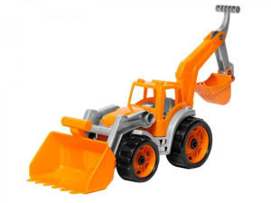 Traktor Koparka Łyżka  Pomarańczowy 3671