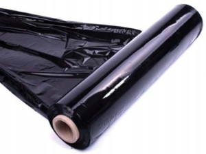 Folia Stretch Czarna Czarny 2,8kg, 3kg Dużo Folii