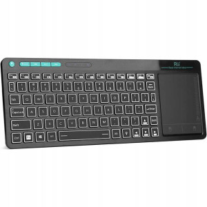 Klawiatura Bezprzewodowa RGB z touchpadem PC TV