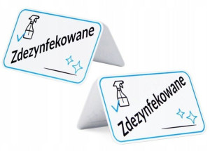 Stojak Stojaczek Tabliczka Zdezynfekowane