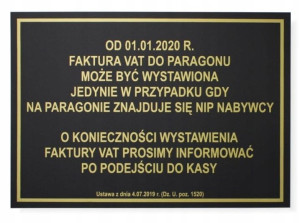 Tabliczka Fv Vat Do Paragonu Może Być Wystawiona