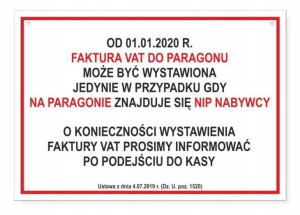 Tabliczka Fv Vat Do Paragonu Może Być Wystawiona
