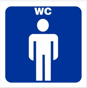 Naklejka Wc Toaleta Do Toalety Męska Męskie