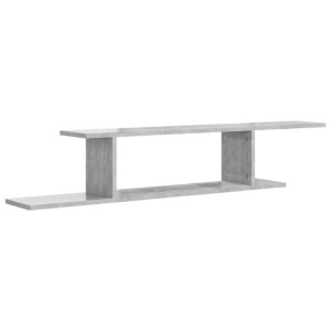 Wisząca szafka pod TV, szarość betonu, 125x18x23 cm, płyta