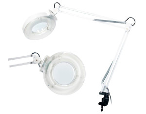 Lampa z lupą biała mocowana do blatu YH 298 115mm 5D