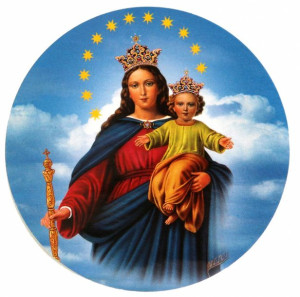 Matka Boża Wspomożycielka - naklejka papierowa (100 szt)