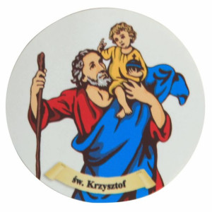 Święty Krzysztof - naklejka papierowa (100 szt)