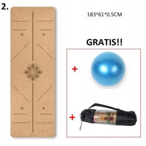 Antypoślizgowa mata do yogi ćwiczeń fitness 183x61