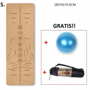 Antypoślizgowa naturalna mata do jogi korkowa