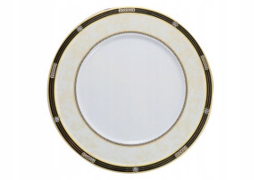 Talerz Płytki Obiadowy Wałbrzych 1738 Złoty Czarny 27 Cm
