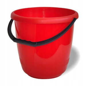 Wiadro Wiaderko Gospodarcze Plastik Czerwony 12 L