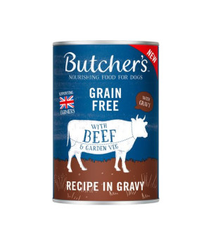 BUTCHER'S Original Recipe in Gravy, kawałki z wołowiną w sosie 400g (pies)