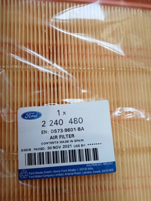 2240480 Filtr Powietrza Oryginał Oe Ford