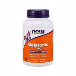 NOW FOODS Melatonina 3 mg na Zaburzenia Snu 180k