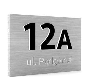 Podświetlany numer domu LED 20x30 KOLORY wypukłe