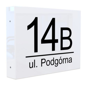 Podświetlany numer domu LED 20x30 BIAŁY