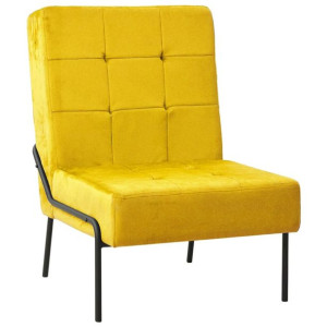 Fotel, 65x79x87 cm, musztardowy, obity aksamitem