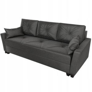 Szara sofa dwuosobowa rozkładana bonell TUFEL