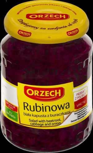 Orzech Sałatka Rubinowa biała kapusta z buraczkami 670g
