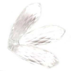 Łezki Plastik Przezroczyste 34mm 4szt