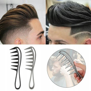 Grzebień Męski Szerokie Ząbki Kręcone Włosy
