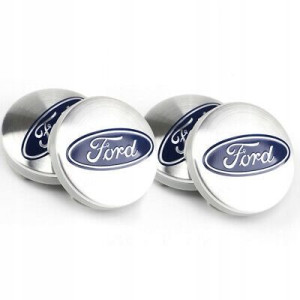 Ford Dekielki Kapsle Zaślepki Srebrne 52-54mm 4szt