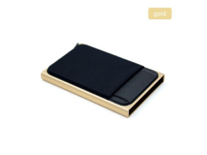 Aluminiowy Cienki Portfel RFID Etui Karty złoty
