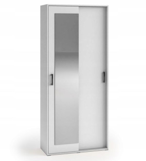 Garderoba szafa z lustrem 90 cm STILO 11 biała