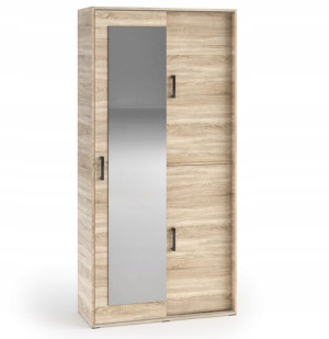 Garderoba szafa z lustrem 100 cm STILO 12 sonoma