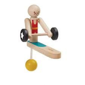 Plan Toys Drewniany akrobata - podnoszenie ciężarów