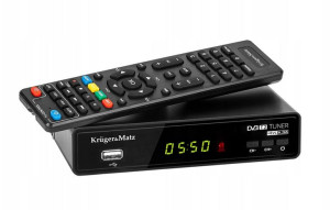 Tuner DVB-T2 KrugerMatz H.265 HEVC dekoder KM0550B