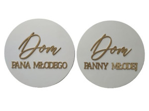 Koło dekoracja domu DOM PANNY MŁODEJ glamour KOMPLET
