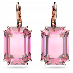 SWAROVSKI - Kolczyki Millenia Drop Pink Rose Gold