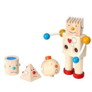 Drewniany robot - zestaw konstrukcyjny, Plan Toys