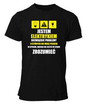Koszulka męska JESTEM ELEKTRYKIEM na Prezent dla Elektryka