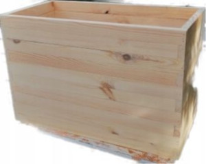 Donica EKO drewniana 20x20x20 naturalna